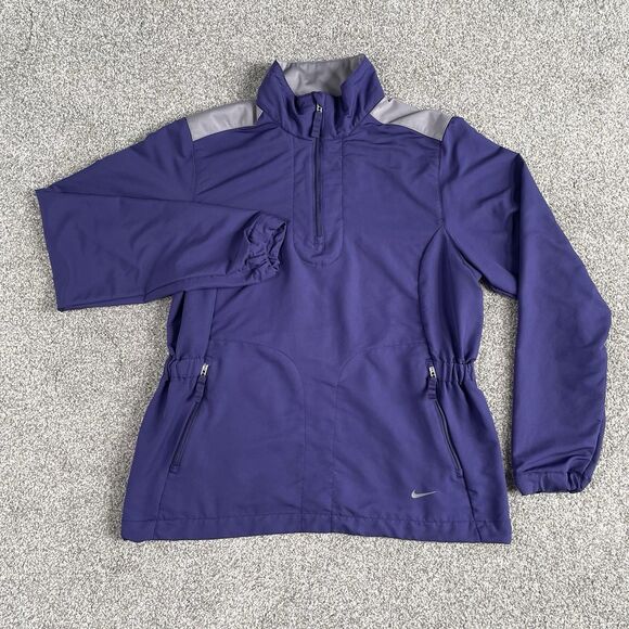 NIKE Golf Women's 1/4 Zip Pullover Jacket Windbreaker Purple Size Medium - Picture 1 of 11